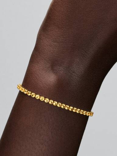 Funklende Gult Tennisarmbånd