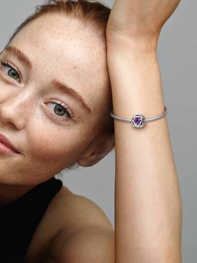 Februar Fødselssten Lilla Evighedscirkel Charm