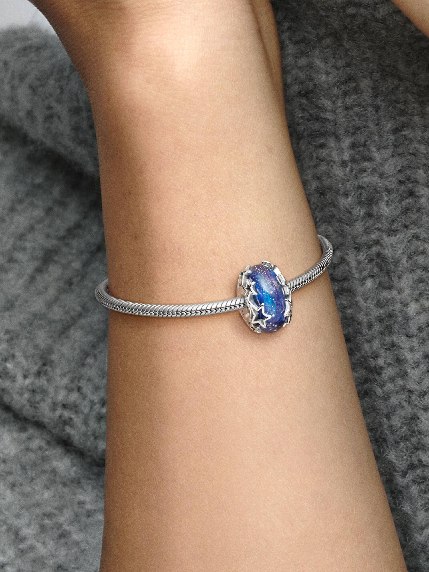 Blå Galakse & Stjerner Murano Charm
