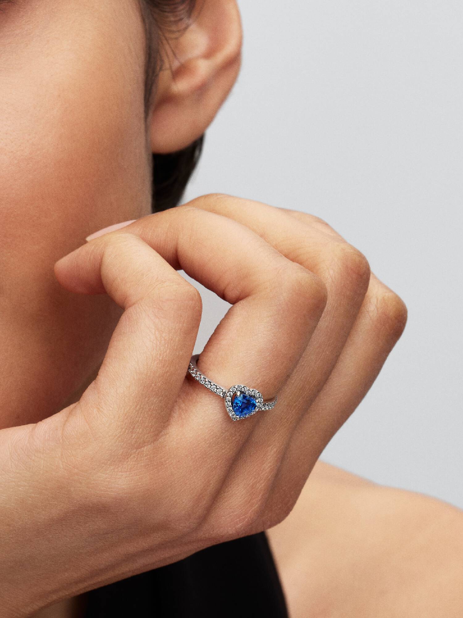 Fremhævet Prinsesseblå Hjerte Ring