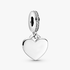 Hjerteformet Tag charm til indgravering Hjerteformet Tag charm til indgravering