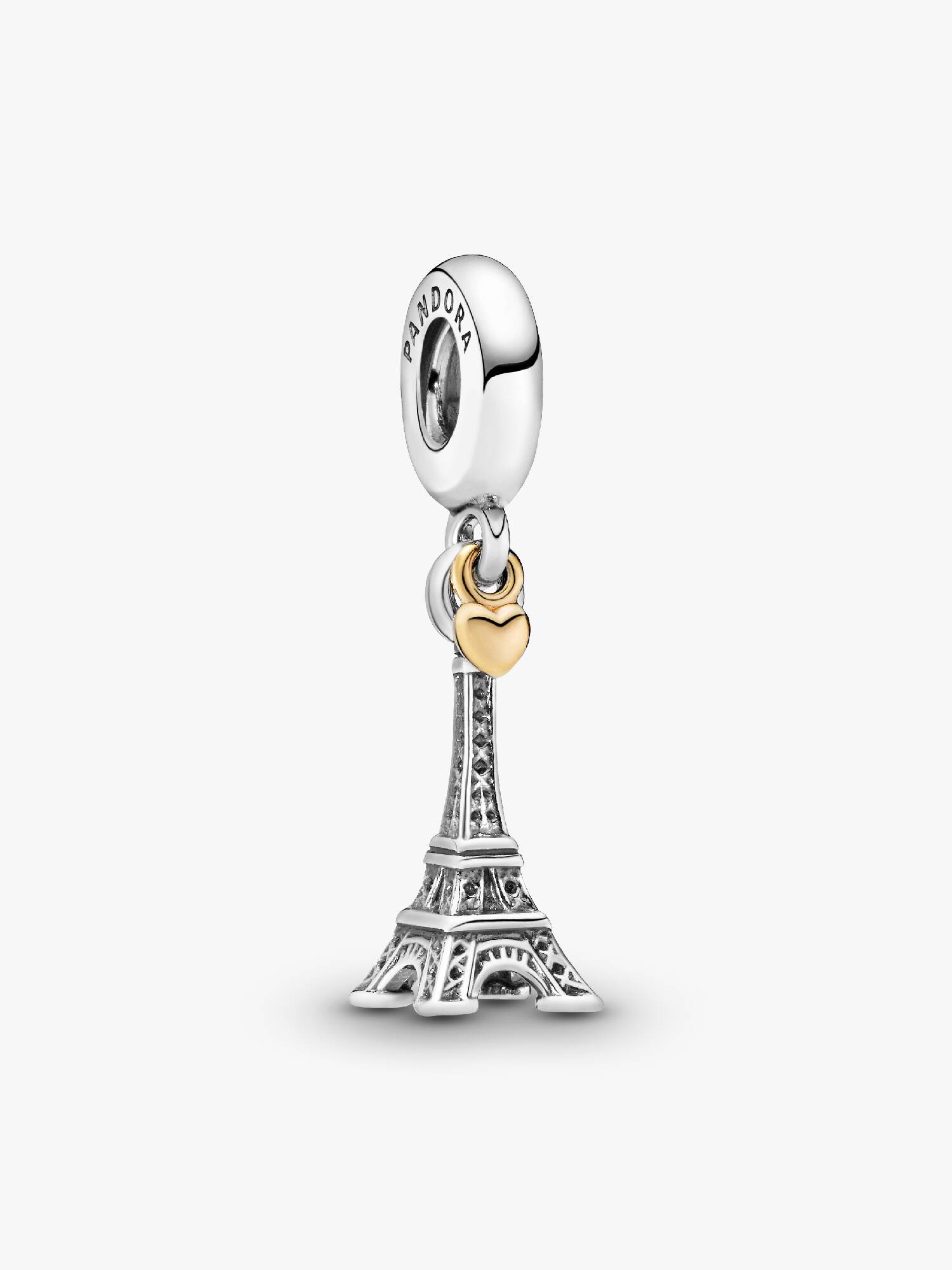Paris, Eiffeltårn & Hjerte Charm med Vedhæng