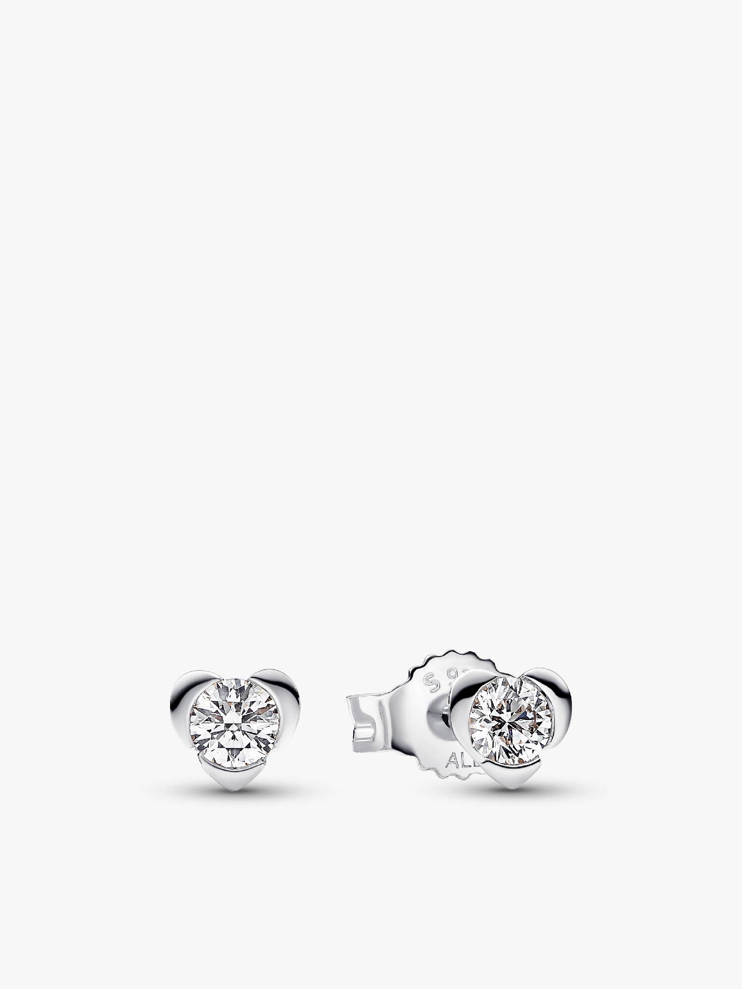 Pandora Talisman hjerteøreringe i sterlingsølv med laboratorieskabt diamant