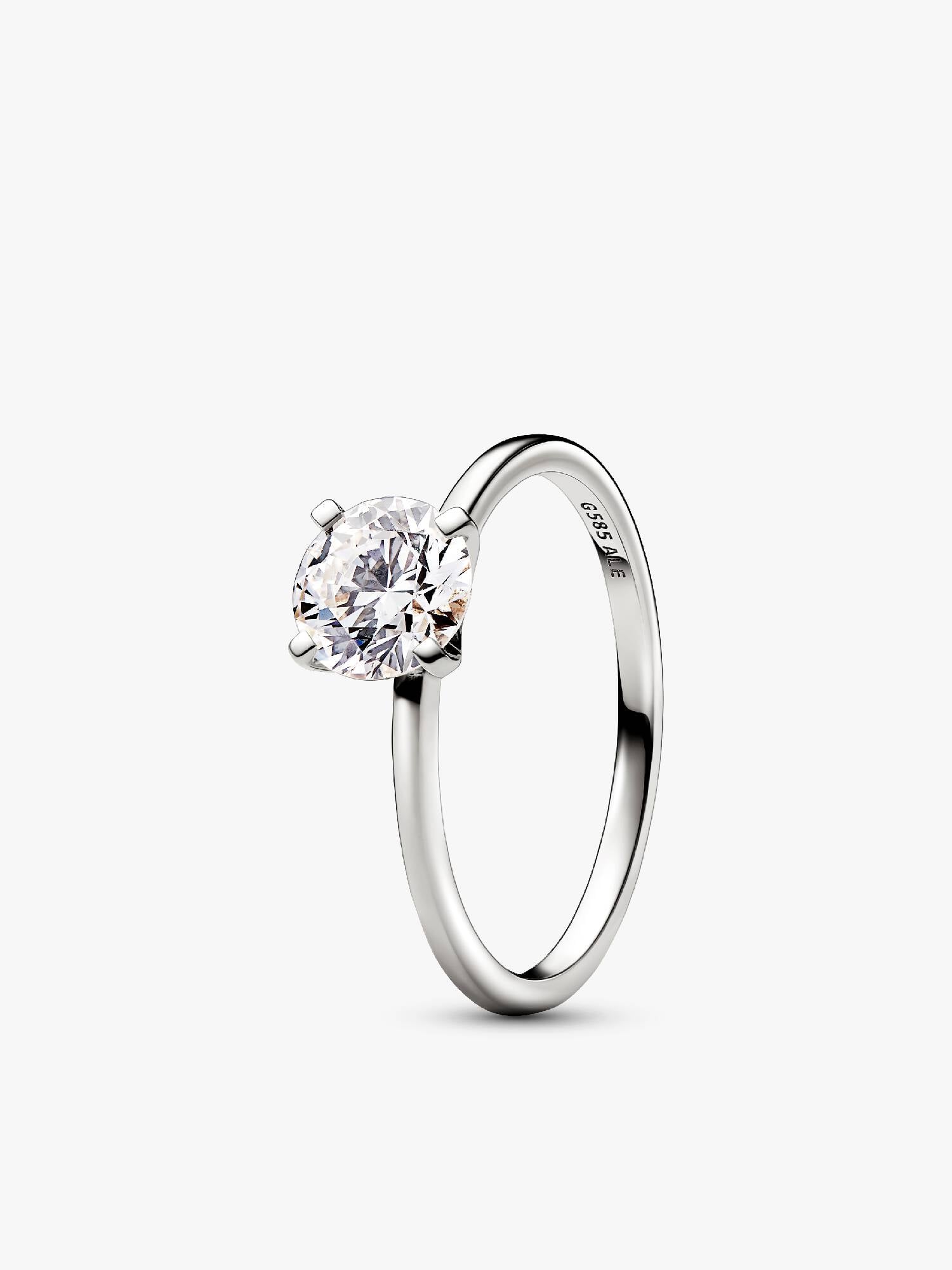 Pandora Era ring i 14 kt. hvidguld med laboratorieskabt diamant