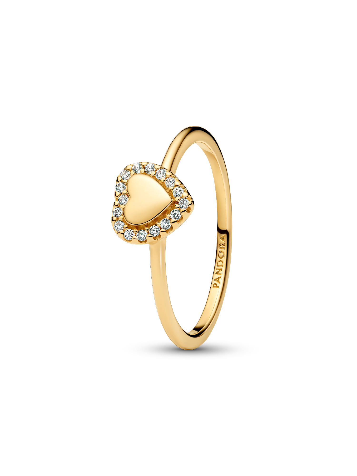 Indgraverbar Hjerte Halo Ring