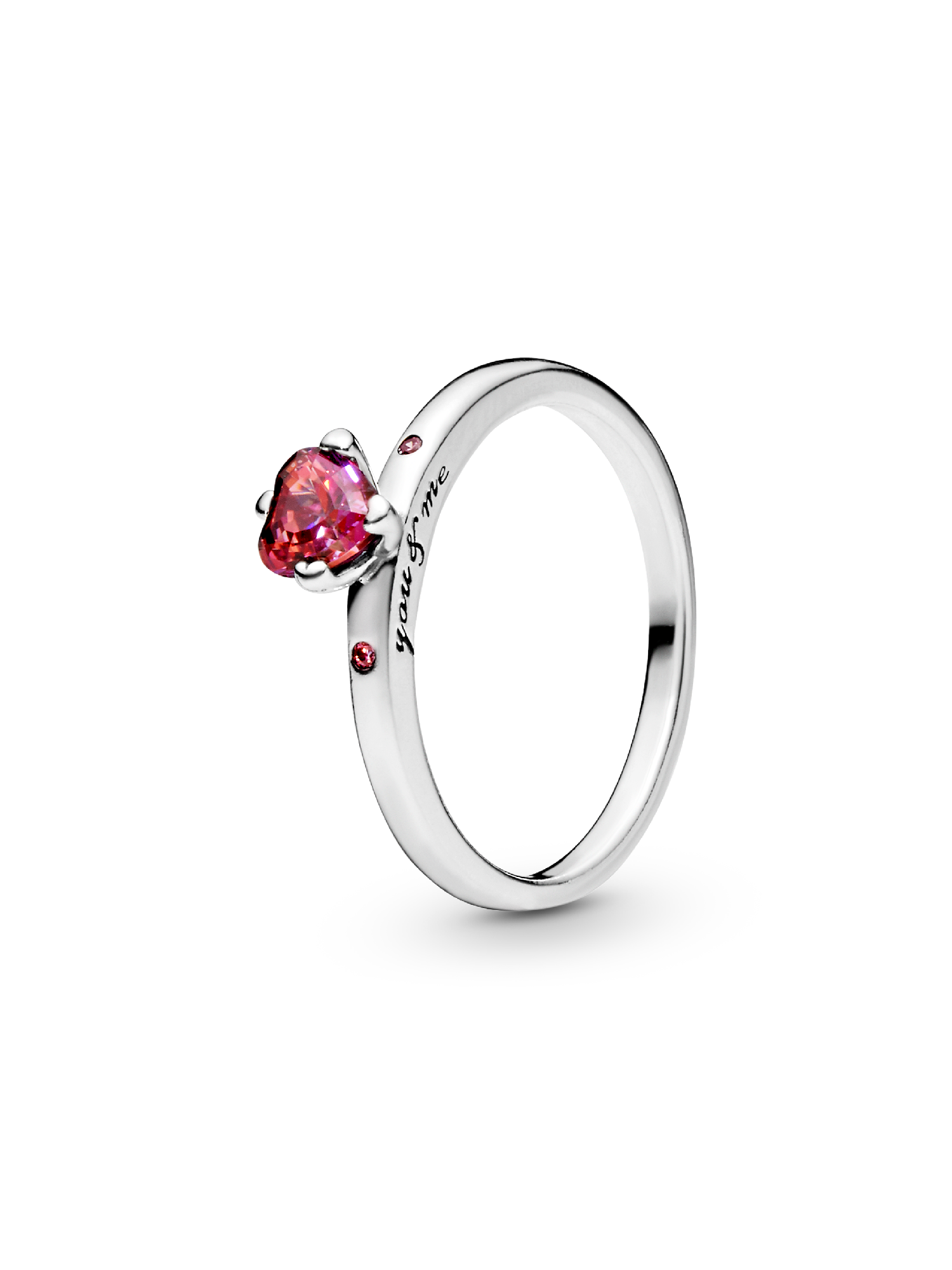 Funklende Rødt Hjerte Ring