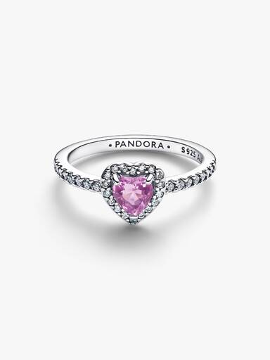 Fremhævet Lyslilla Hjerte Ring