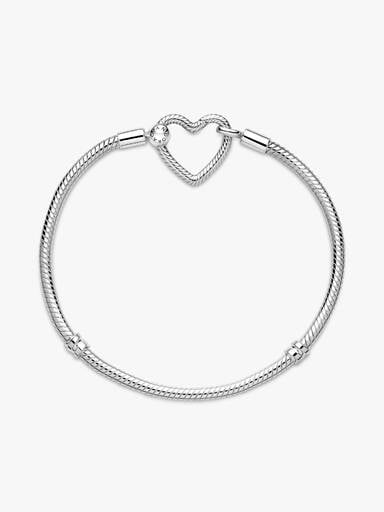 Pandora Moments Slangekædearmbånd med Hjertelås