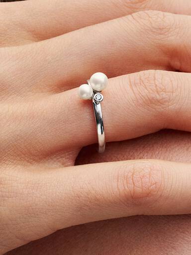 Duo Ring med Behandlede Ferskvandskulturperler
