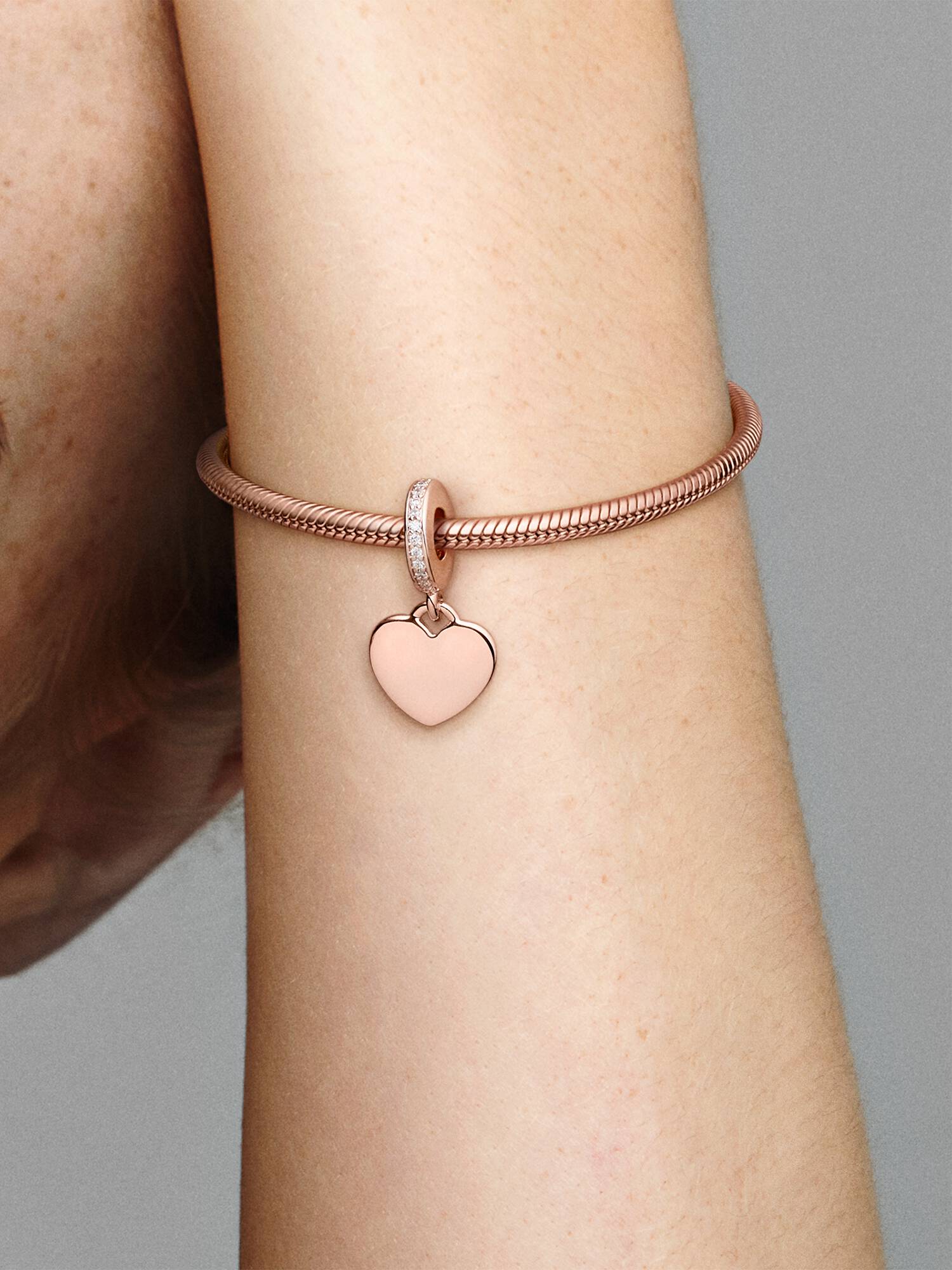Hjerteformet Tag charm til indgravering
