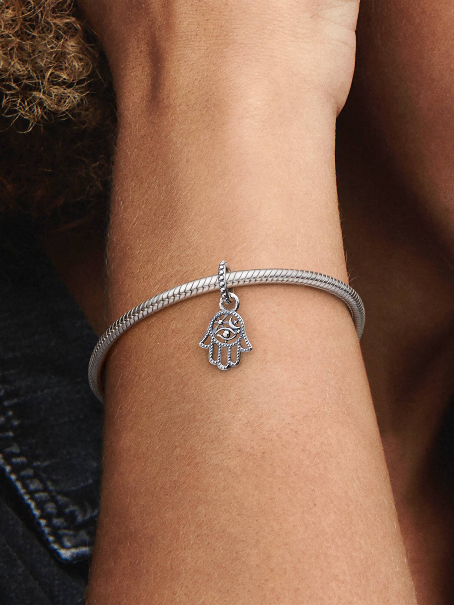 Beskyttende Hamsa Hånd Charm med vedhæng