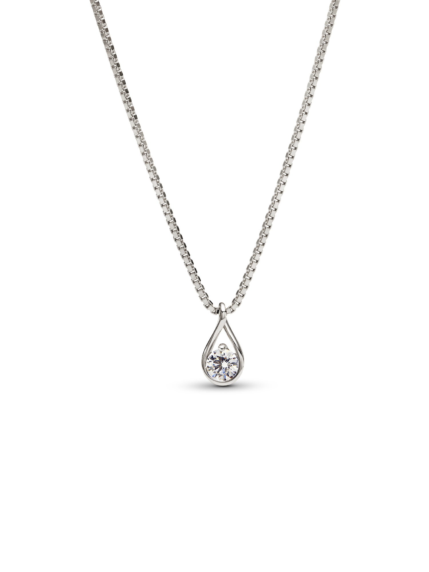 Pandora Infinite halskæde med vedhæng i 14 kt. hvidguld med laboratorieskabt diamant