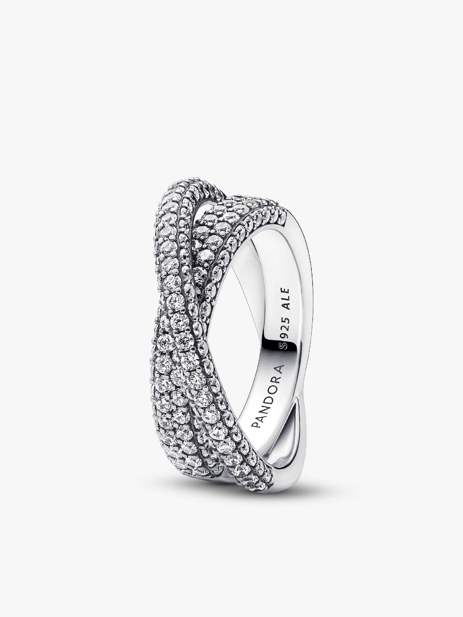 Pandora Timeless Pavé Crossover Dobbelt Båndring