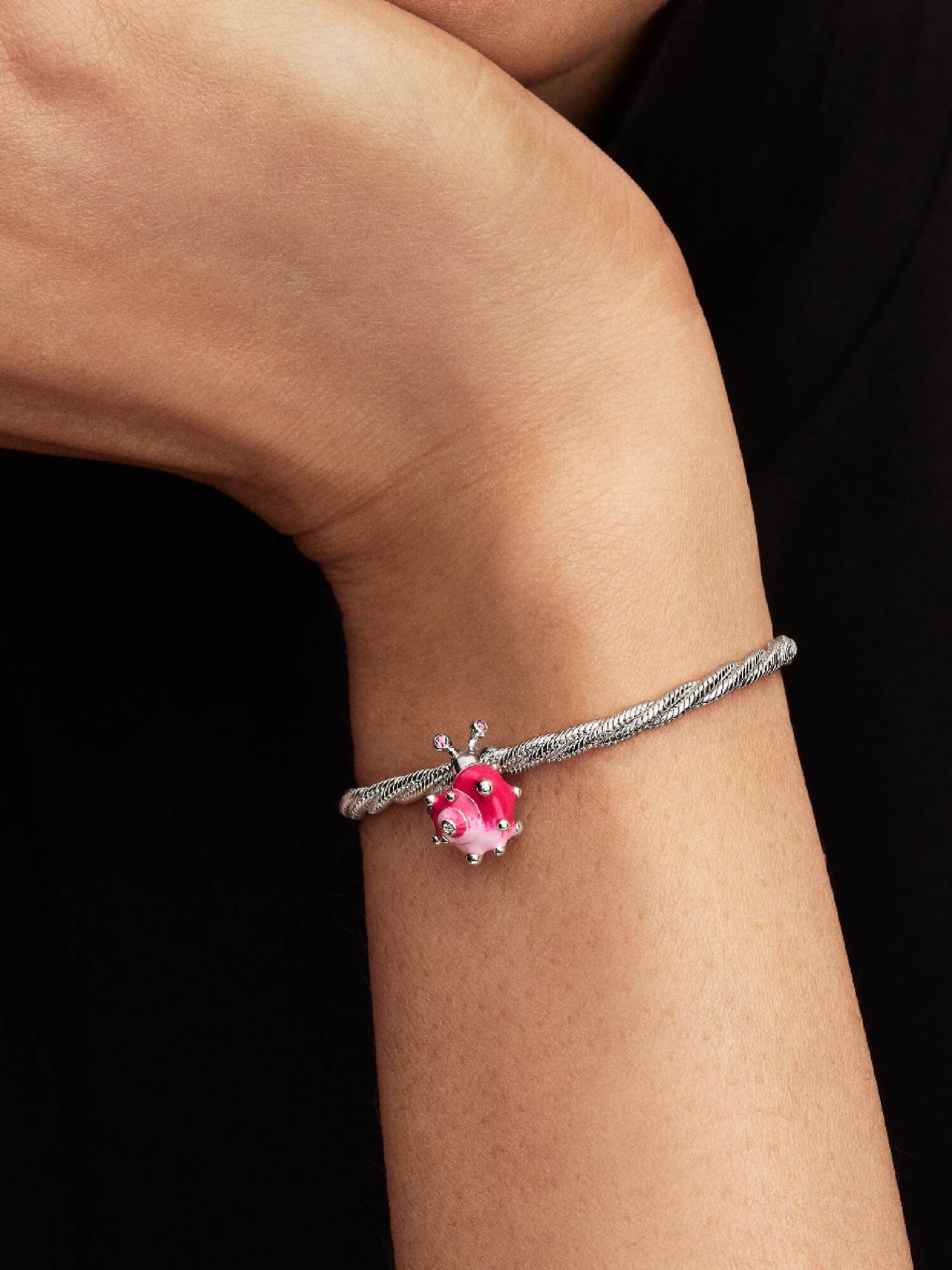 Pink Snegl Charm