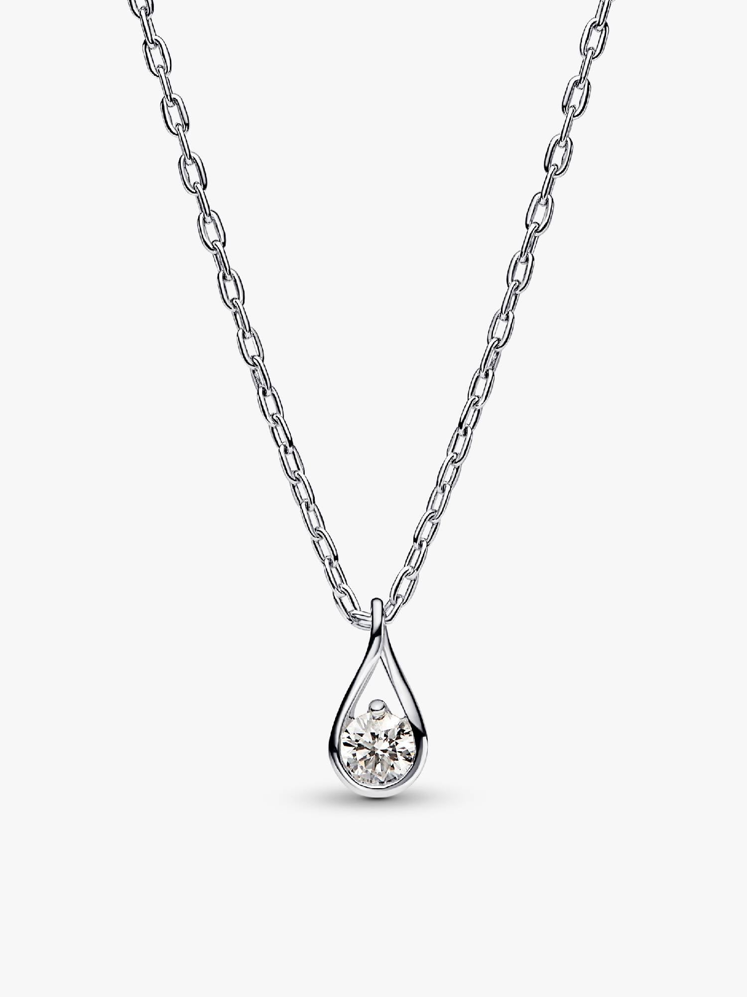 Pandora Infinite halskæde med vedhæng i sterlingsølv med laboratorieskabt diamant
