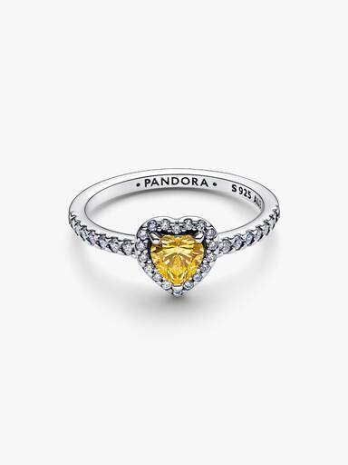 Funklende Forhøjet Hjerte Ring