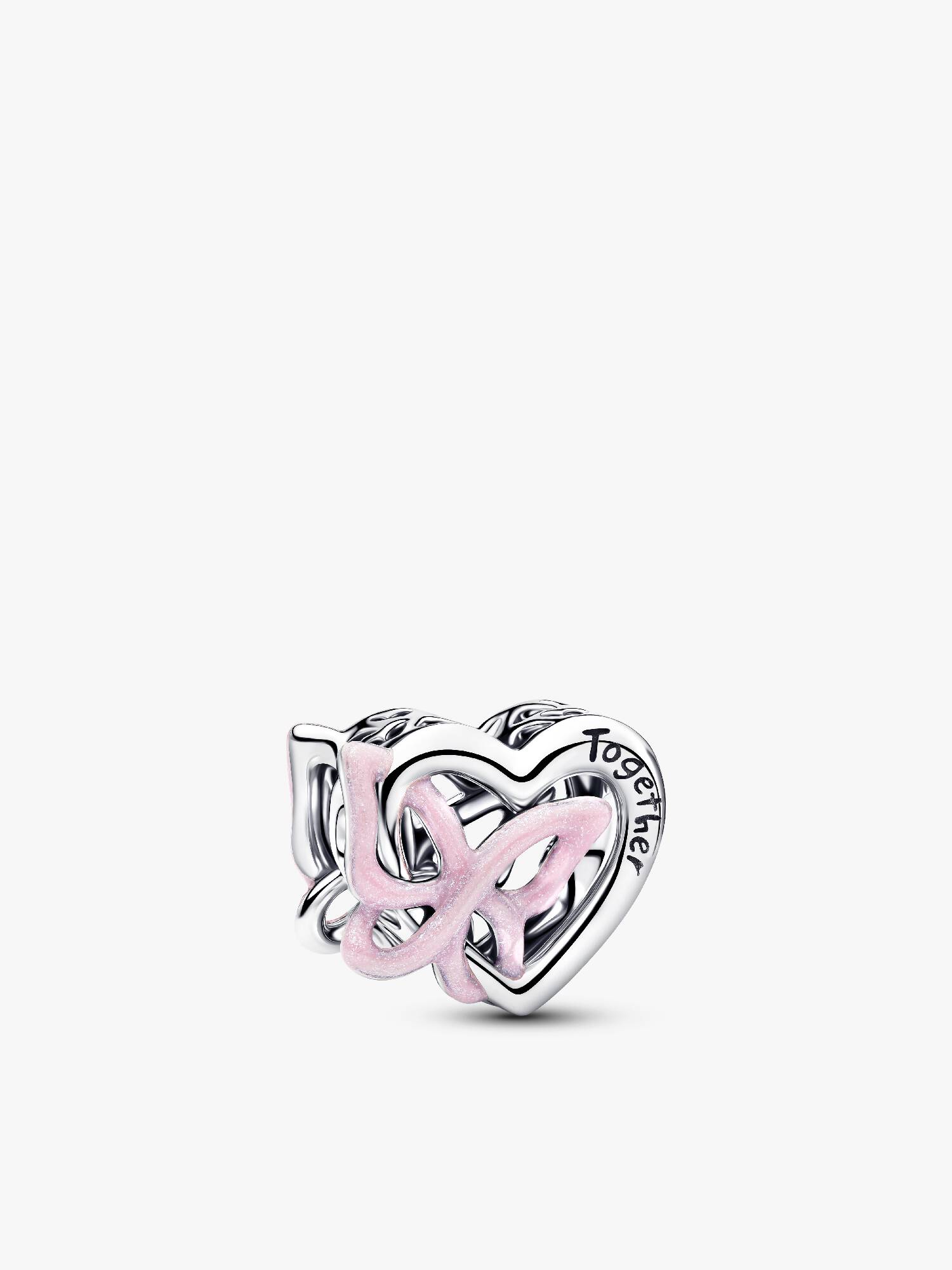 Sammenflettet Hjerte & Sommerfugl Charm 