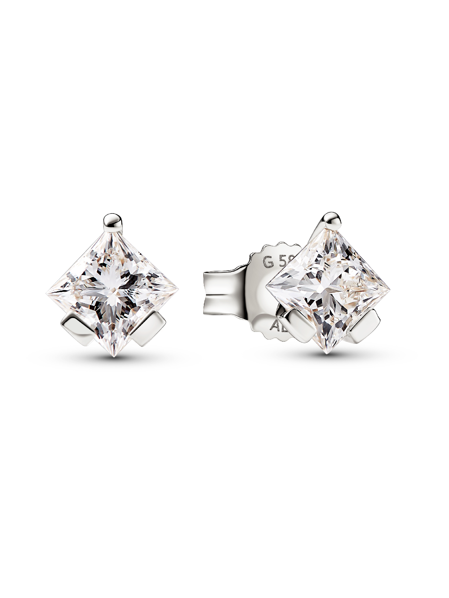 Pandora Nova øreringe i 14 kt. hvidguld med laboratorieskabt diamant