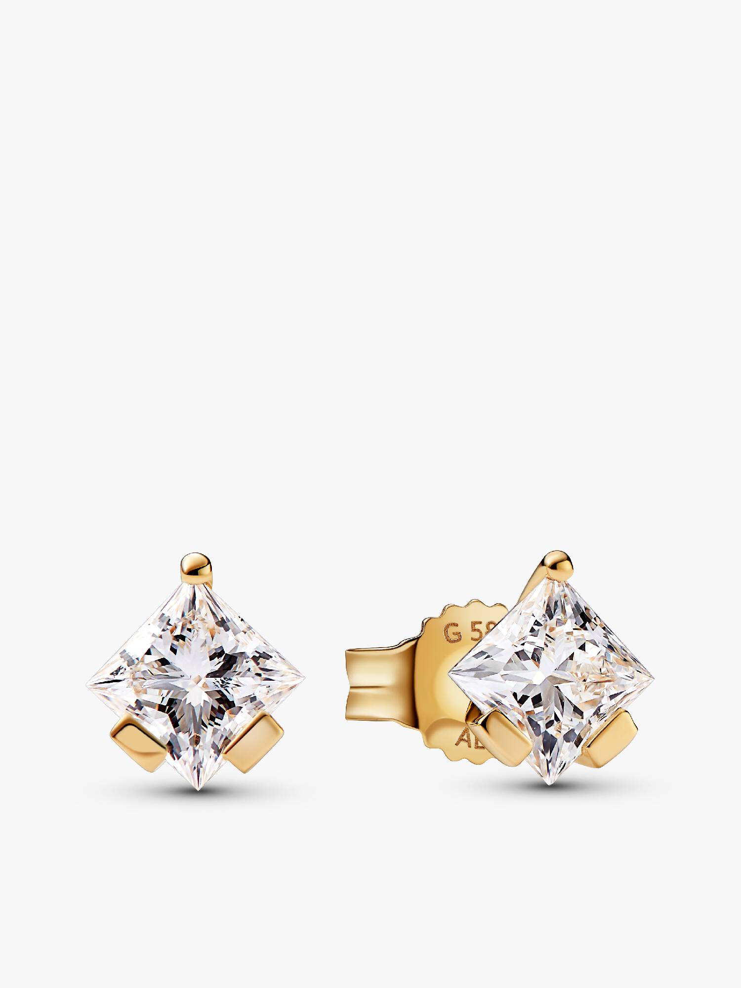 Pandora Nova øreringe i 14 kt. guld med laboratorieskabt diamant