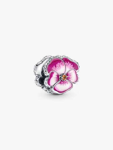 Pink Stedmoderblomst Charm