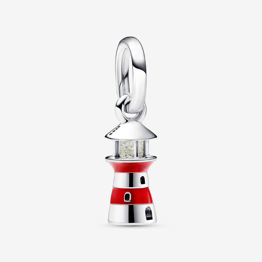 Glow-in-the-dark Lighthouse Charm med vedhæng image number 0