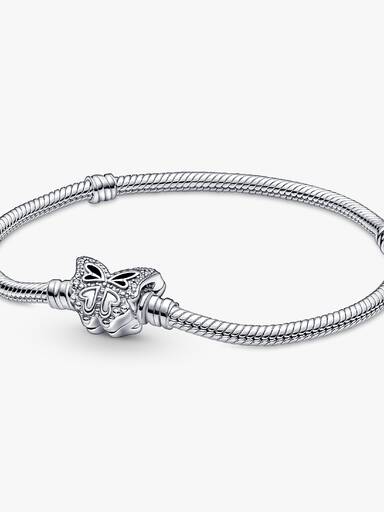 Pandora Moments Slangekædearmbånd med Sommerfuglelås