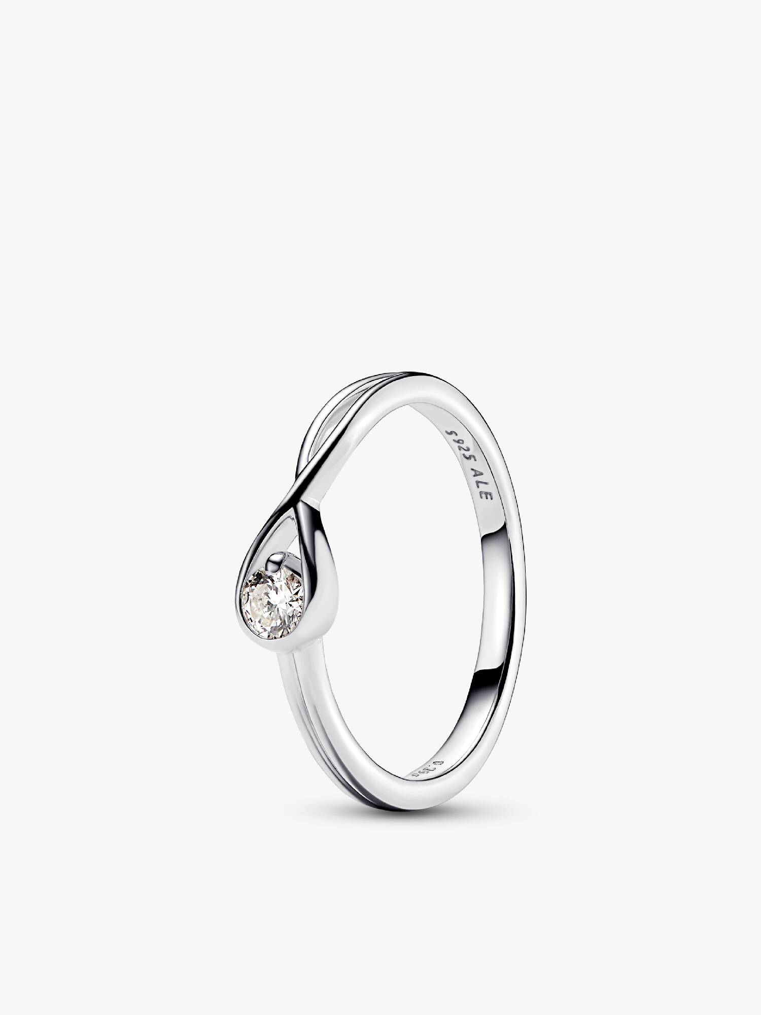 Pandora Infinite ring i sterlingsølv med laboratorieskabt diamant