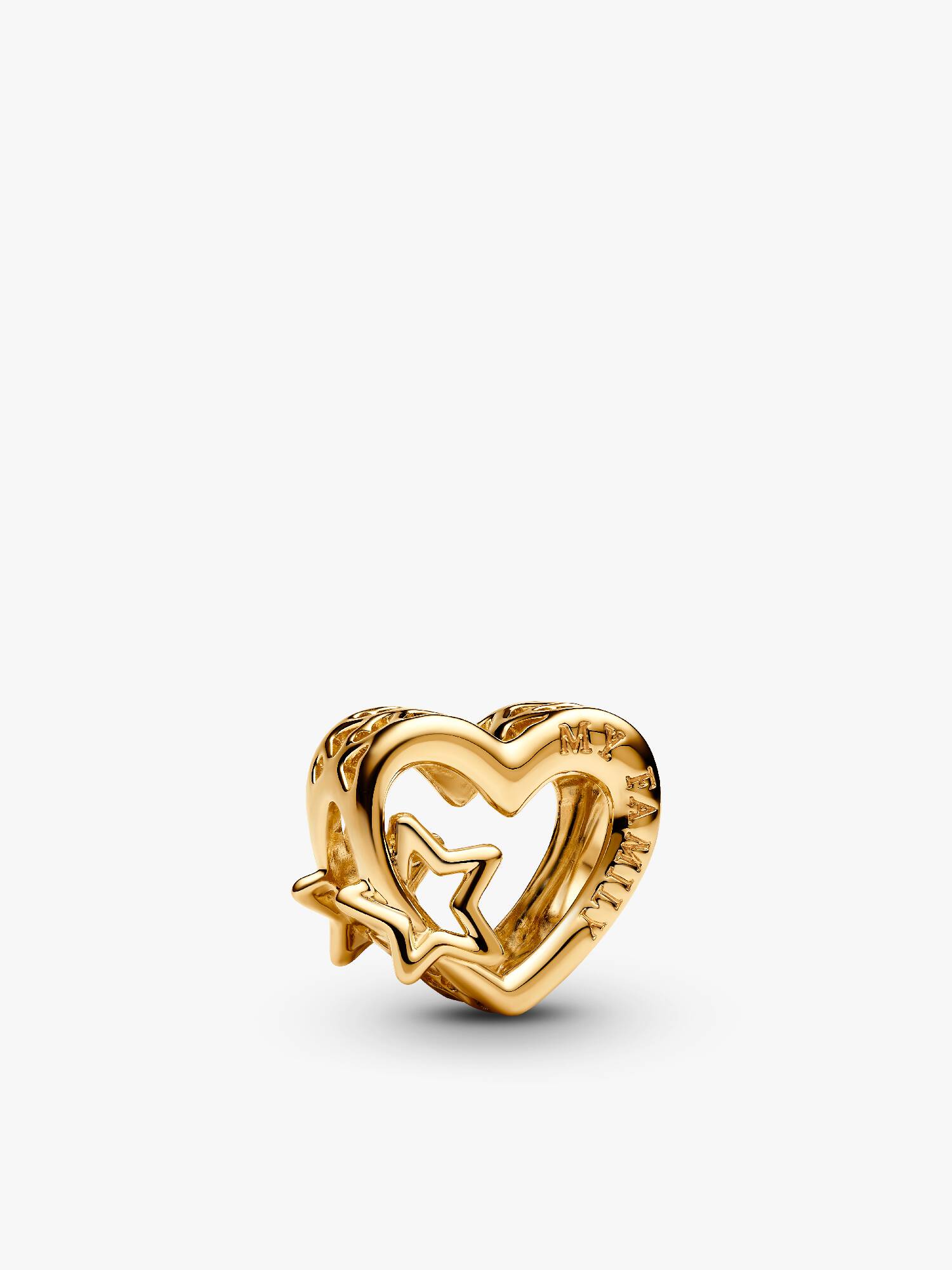 Åbent Familiehjerte & Stjerne Charm