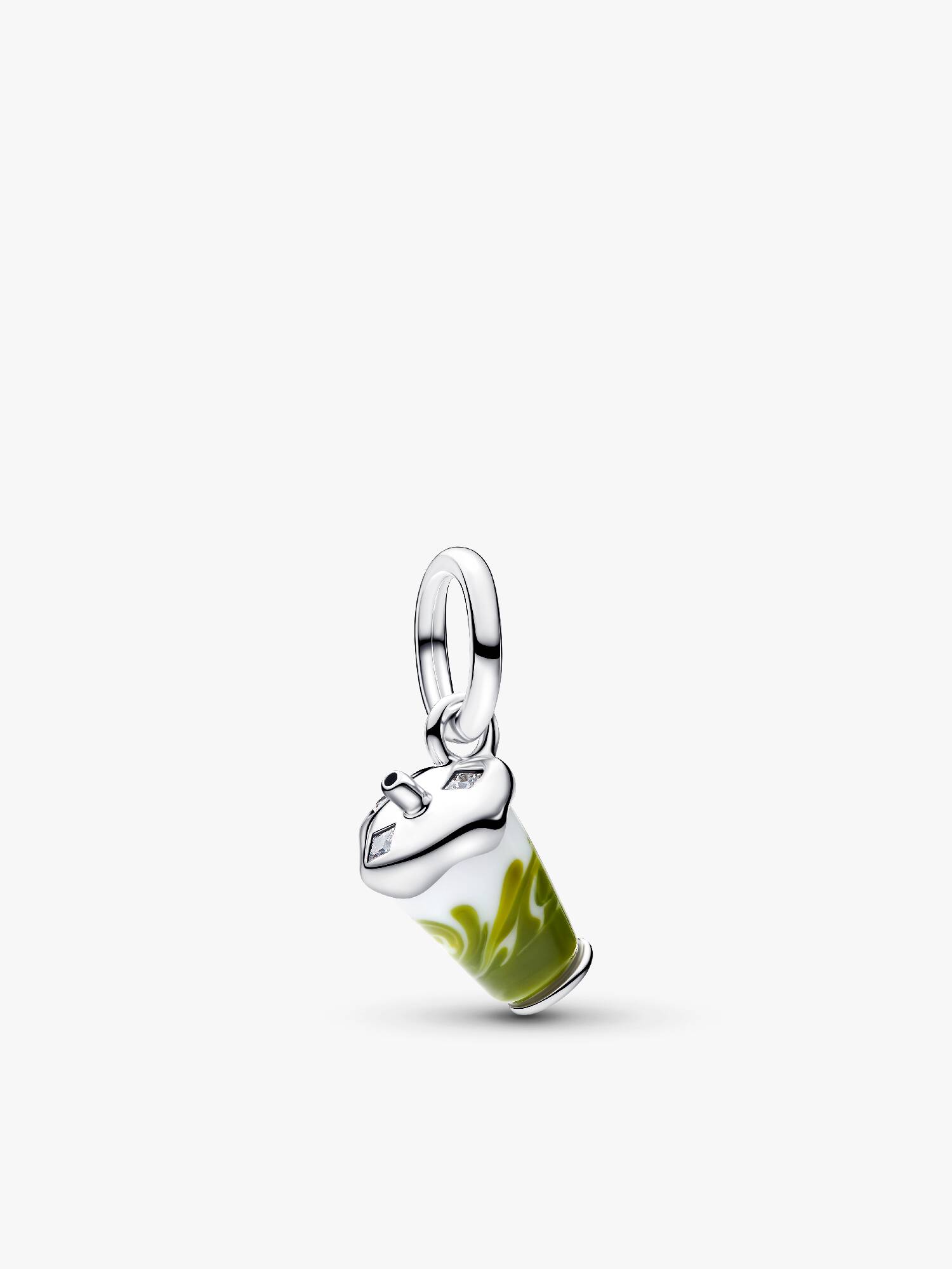 Matcha Islatte Muranoglas Charm med vedhæng