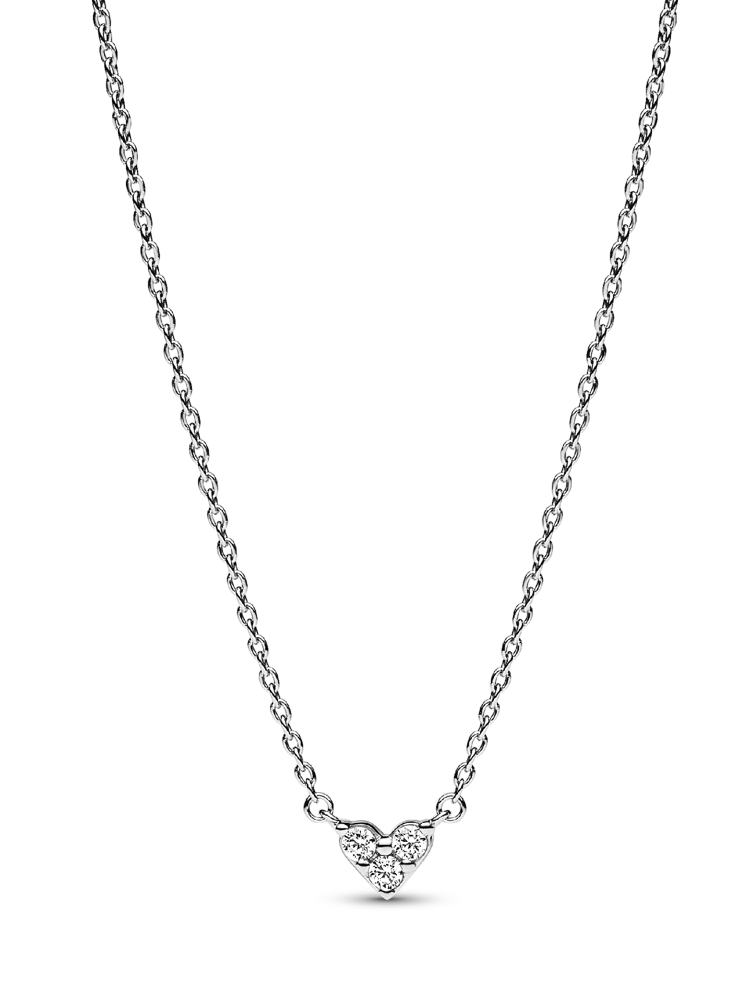 Tredobbelt Stenhjerte Collier-Halskæde