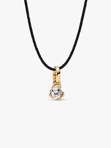 Pandora Talisman hjertevedhæng i 14 kt. guld med laboratorieskabt diamant
