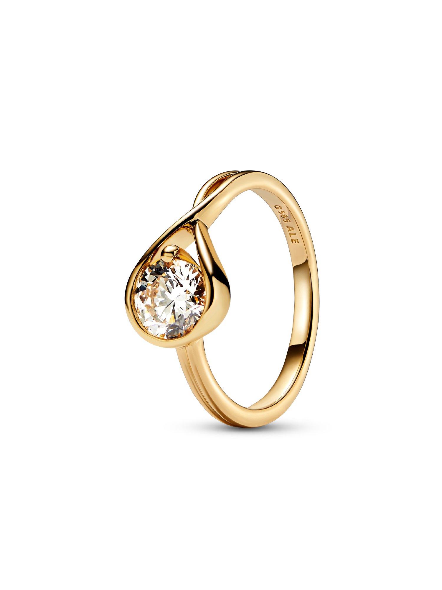Pandora Infinite ring i 14 kt. guld med laboratorieskabt diamant