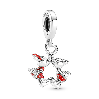 Disney Mickey Mouse & Minnie Mouse Kysser Charm med vedhæng