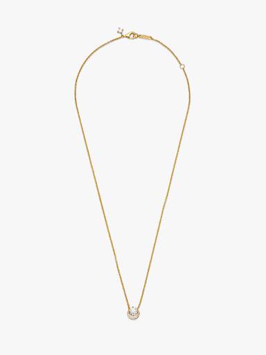Funklende Rund Halo Collier-Halskæde med vedhæng