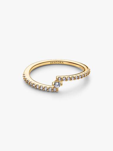 Funklende Delt Pavé Ring