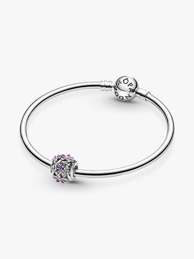 Åbent Lilla Marguerit Charm
