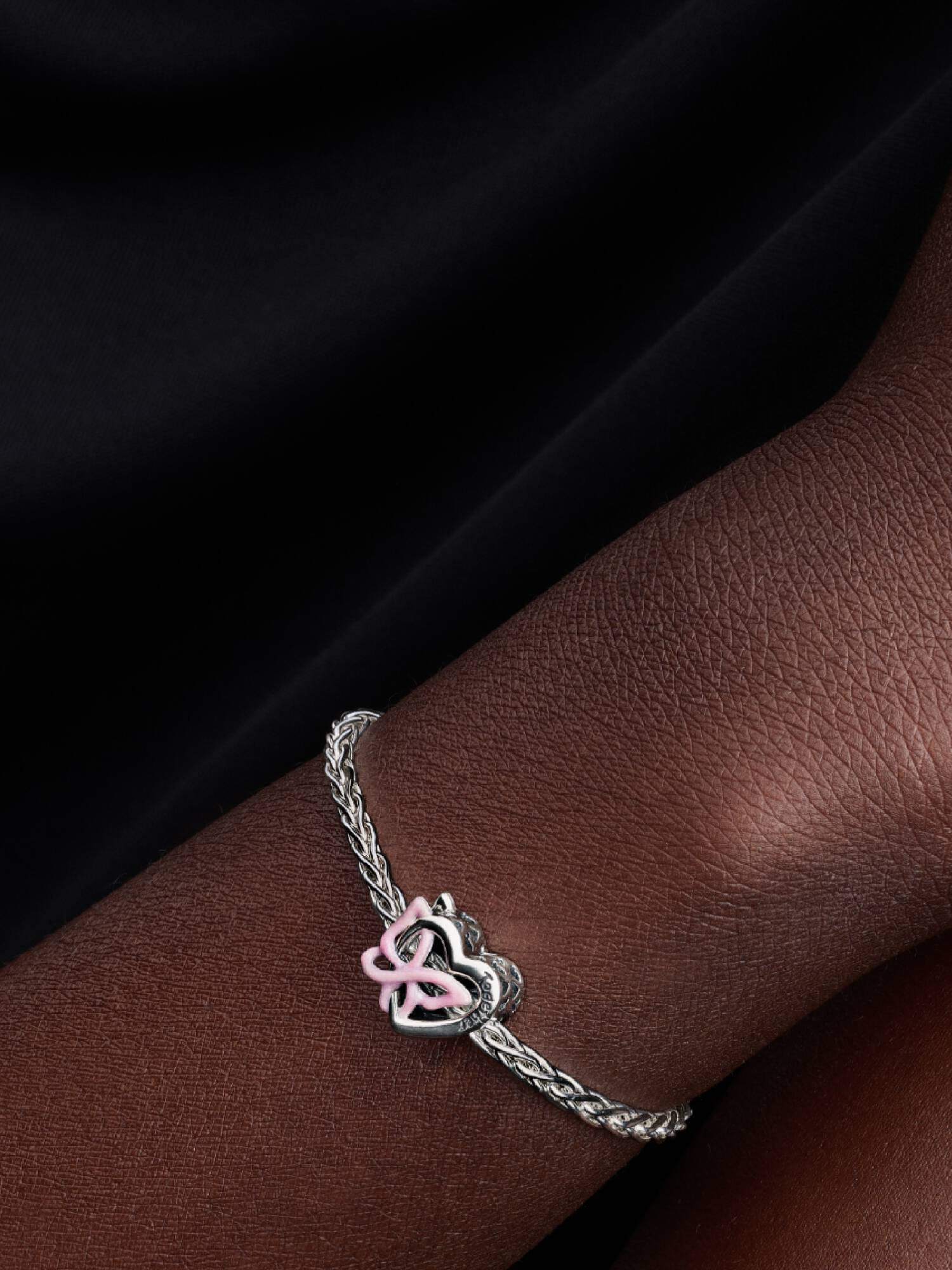 Sammenflettet Hjerte & Sommerfugl Charm 