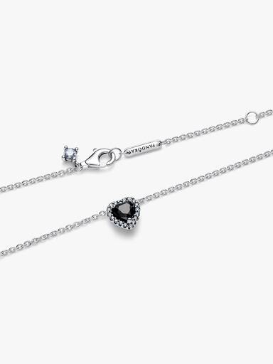 Fremhævet Hjerte Collier Halskæde