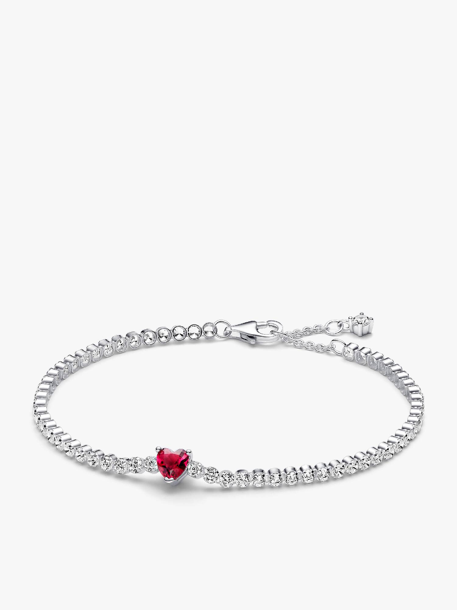 Rødt Funklende Hjerte Tennisarmbånd