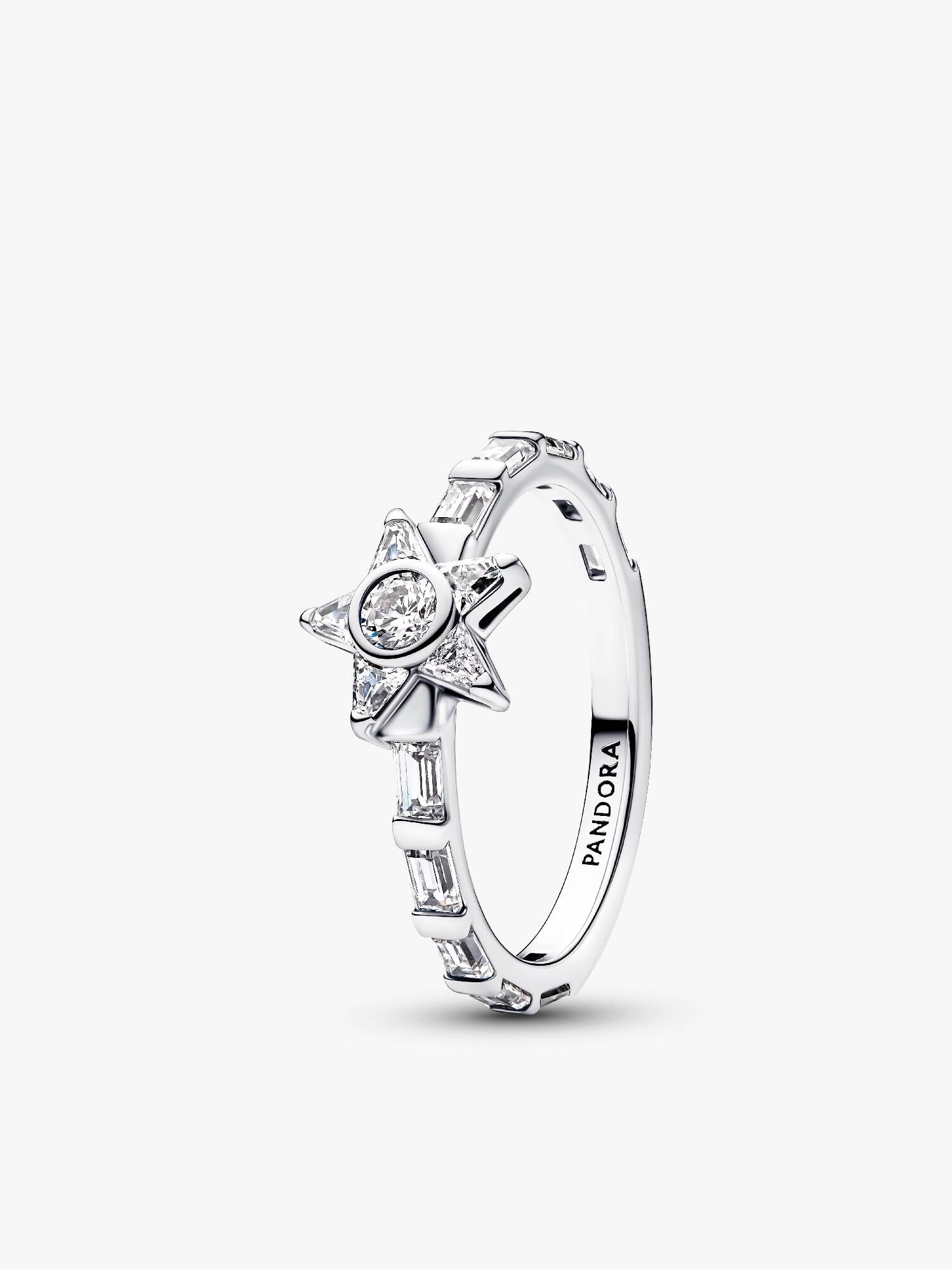 Funklende Stjerne Baguette Ring