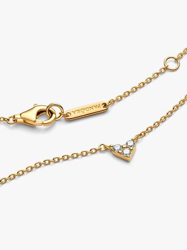 Tredobbelt Stenhjerte Collier-Halskæde