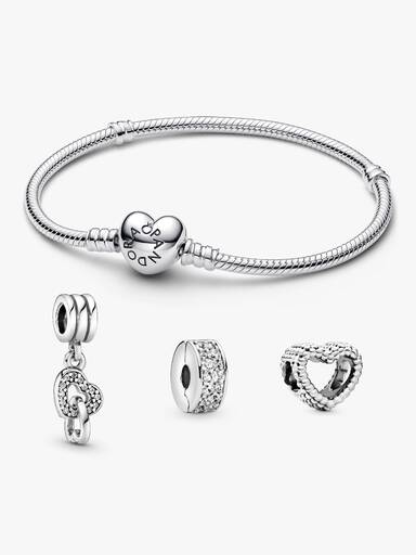 Sammenflettede Hjerte Armbåndssæt