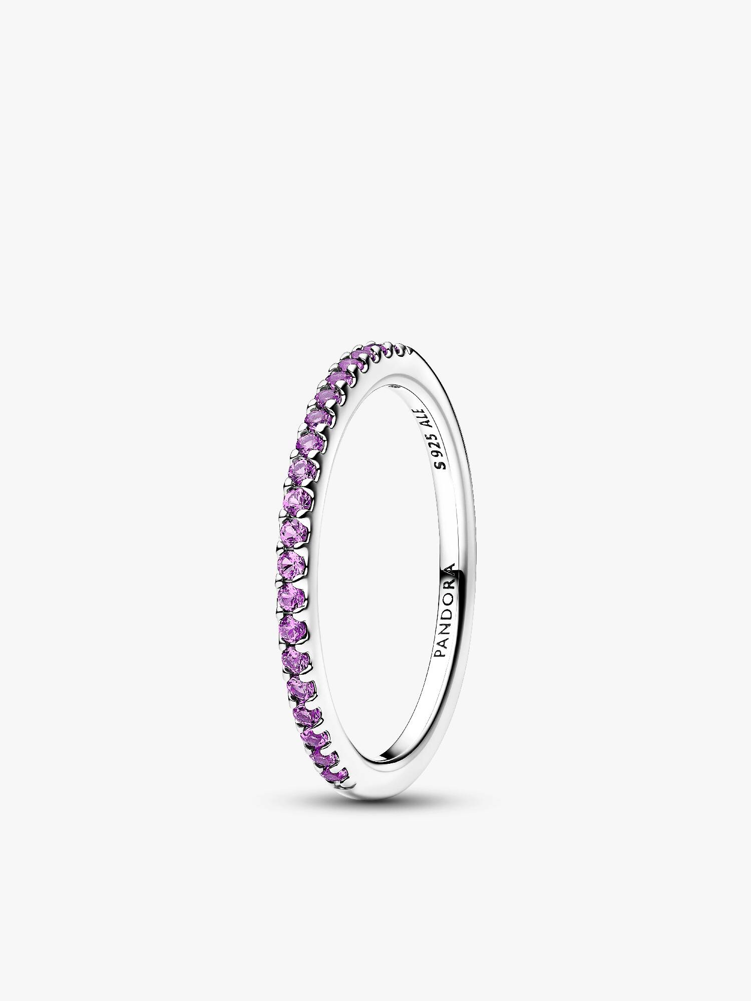 Funklende Lilla Halv Evighedsbånd Ring