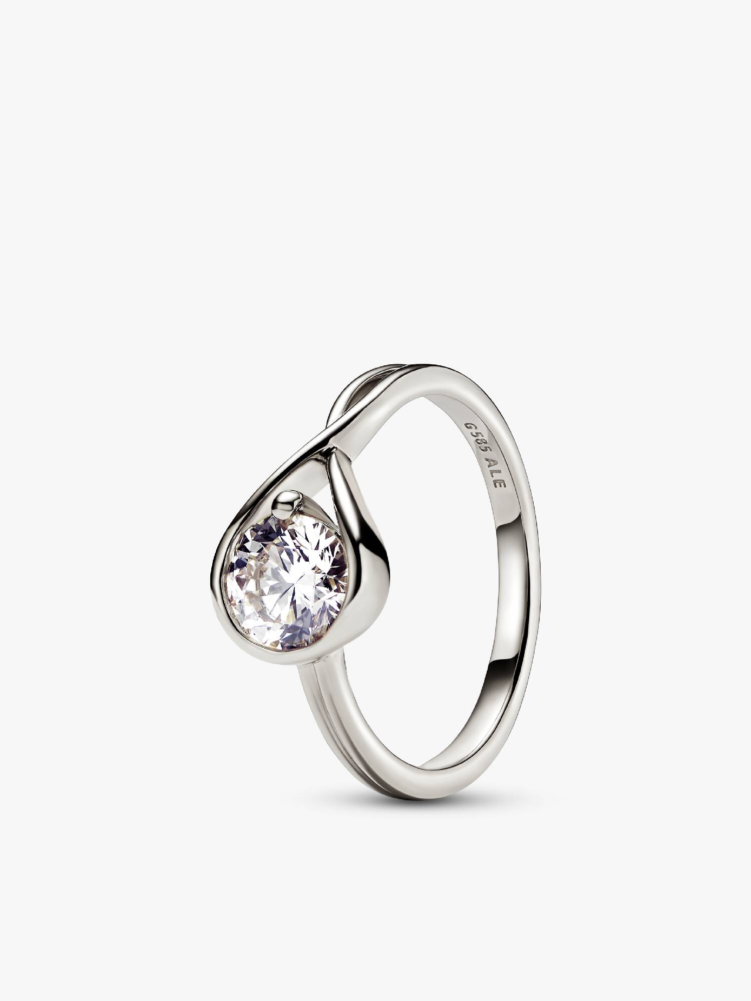 Pandora Infinite ring i 14 kt. hvidguld med laboratorieskabt diamant